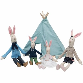 Knuffel Kidsdepot Bunny Tipi tent Mint 40 cm