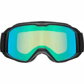 2---Skibril Uvex Unisex Elemnt FM S2 Black Mat green lasergold 2