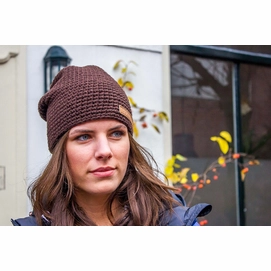 Muts Poederbaas Beanie Urban Long Bruin