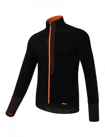 Fietsshirt Santini Men Vega Longsleeve Jersey Orange Fluo