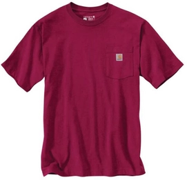 T-Shirt Carhartt Men K87 Pocket Beet Red Heather