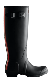 Regenlaars Hunter Men Original Tall Tri Colour Logo Black