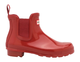 Regenlaars Hunter Women Original Gloss Chelsea Military Red