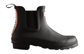 Regenlaars Hunter Women Original Chelsea Tri Colour Logo Black