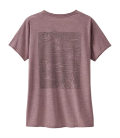 T-Shirt Patagonia Femme Cap Cool Daily Graphic Shirt Strataspire Stormy Mauve X Dye