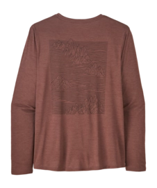 T-Shirt Manches Longues Patagonia Homme Cap Cool Daily Graphic Shirt Strataspire Dulse Mauve X Dye