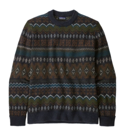 Jumper Patagonia Men Recycled Wool Blend Sweater Helmsman Smolder Blue