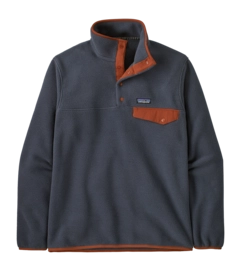 Pullover Patagonia Synch Snap-T PO Herren Smolder Blue Burnished Red