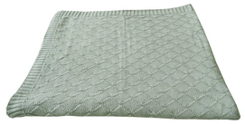 Babydeken Kidsdepot Manta Check Aqua