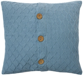 Sierkussen Kidsdepot Manta Check Blue (40 x 40 cm)