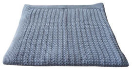 Babydeken Kidsdepot Manta Cable Blue