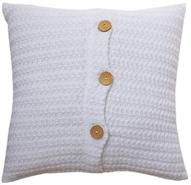 Coussin Kidsdepot Manta Cable White (40 x 40 cm)