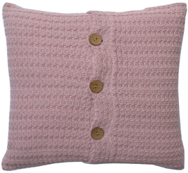 Sierkussen Kidsdepot Manta Cable Pink (40 x 40 cm)