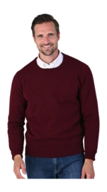 Pullover William Lockie Rob Crew Neck Herren Bordeaux
