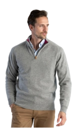 Gilet William Lockie Homme Leven Zip Neck Contrast Collar Flannel Vegas