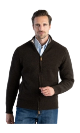 Sweatjacke William Lockie BP Gents Plain Contrast Herren Cacao Cobble