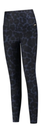 Leggings Deblon Classic High Waisteband Damen Leopard Navy