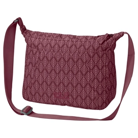 Shoulder Bag Jack Wolfskin Women Valparaiso Garnet Red Geometric Leaves