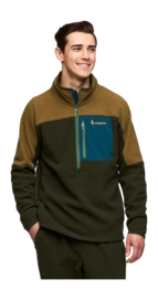 Vest Cotopaxi Men Abrazo Fleece Half-Zip Jacket Live Oak / Woods