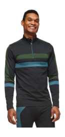 Ondershirt Cotopaxi Men Debajo Seamless Baselayer Quarter-Zip Black Stripes