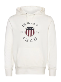 Kapuzenpullover GANT Print Sweat Herren Eggshell