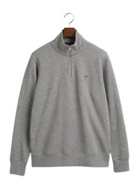 Trui GANT Men Reg Shield Half Zip Sweat Grey Melange