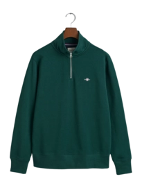 Trui GANT Men Reg Shield Half Zip Sweat Tartan Green