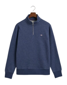Trui GANT Men Reg Shield Half Zip Sweat Dark Jeansblue Melange