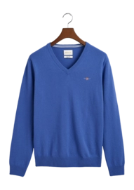 Trui GANT Men Superfine Lambswool V-Neck Rich Blue