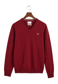 Trui GANT Men Superfine Lambswool V-Neck Plumped Red