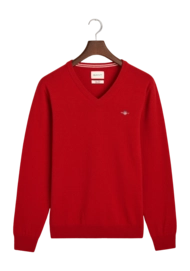 Trui GANT Men Superfine Lambswool V-Neck Bright Red