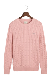 Jumper GANT Men Cotton Cable C-Neck Dusty Pink