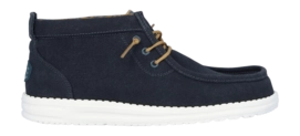 Chaussures HEYDUDE Homme Wally Mid Waxed Canvas Navy