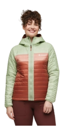 Jas Cotopaxi Women Capa Insulated Hooded Jacket Green Tea/Faded Brick 2024