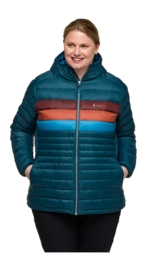 Jas Cotopaxi Women Fuego Down Hooded Jacket Abyss Stripes