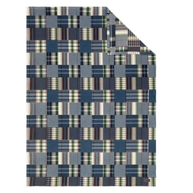 Plaid Jacquard Ibena Meisterstück Bleu/ Marron