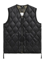 Gilet Taion Unisexe Military V Neck W-Zip Down Black