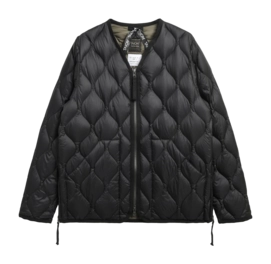 Jacket Taion Unisex Military V Neck W-Zip Down Black