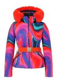Ski Jas Goldbergh Women Muse Faux Border Absinthe Rainbow 2024