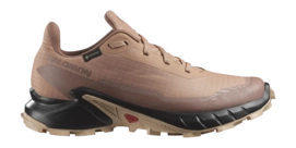 Trail Running Shoe Salomon Women Alphacross 5 GTX Cork Black Hazelnut