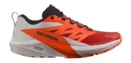 Trailrunning schoen Salomon Men Sense Ride 5 Lunar Rock Shocking Orange Fiery Red