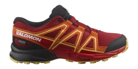 Wanderschuhe Salomon Speedcross CSWP Kinder Red Dahlie Red Orange Sharp Green