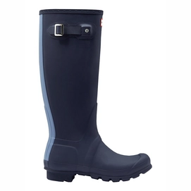 Regenlaars Hunter Original Wellington Stripe Tall Midnight Mineral Blue