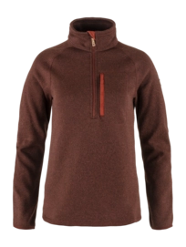 Pullover Fjällräven Övik Fleece Half Zip Damen Autumn Leaf