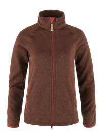 Sweatjacke Fjällräven Övik Fleece Zip Damen Autumn Leaf