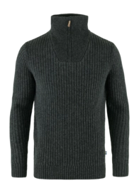Pullover Fjällräven Övik Half-Zip Knit Herren Dark Grey