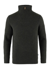 Jumper Fjällräven Men Övik Half Zip Knit Dark Olive