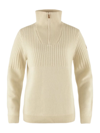 Jumper Fjällräven Women Övik Half Zip Knit Chalk White
