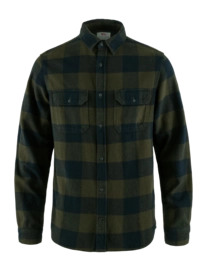 Shirt Fjällräven Men Övik Heavy Flannel Shirt Deep Forest Dark Navy