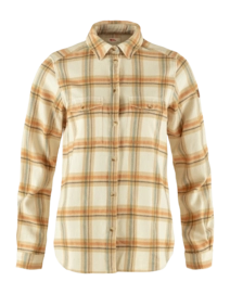 Hemd Fjällräven Övik Heavy Flannel Damen Chalk White Dune Beige